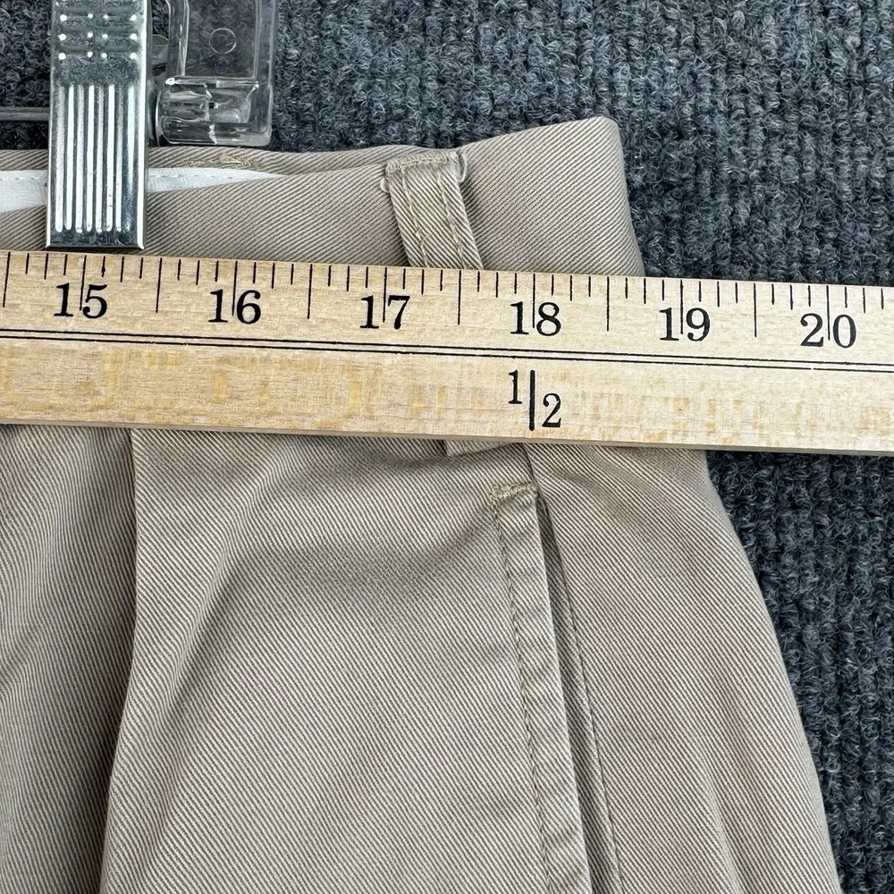 Polo Ralph Lauren Andrew Chino Pants Men's 38x32 Tall Tan Pleated Classic Cotton